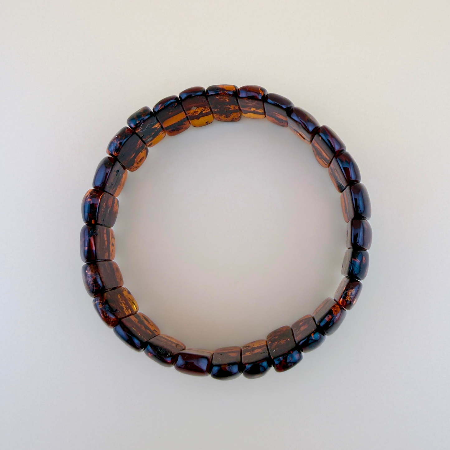 Mørk cognac shimmer armbånd