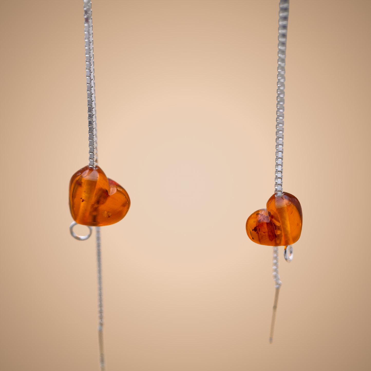 Hjerte pull through øreringe