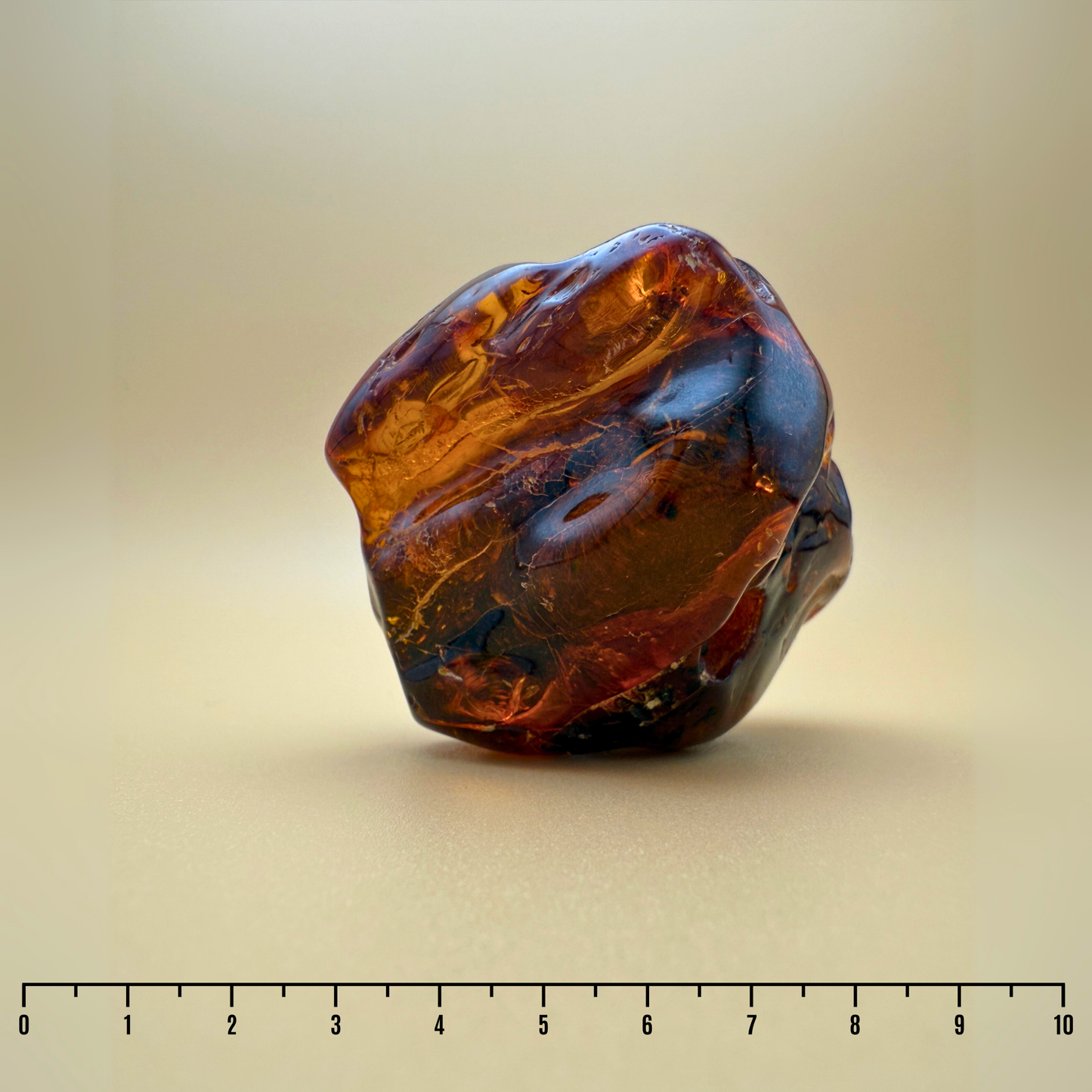 Rå rav med indeslutninger af planterester