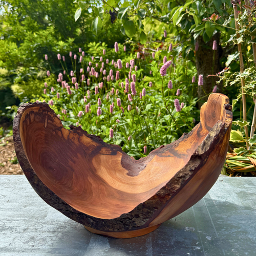 Handturned Wooden bowl with natural edge Ravgaard