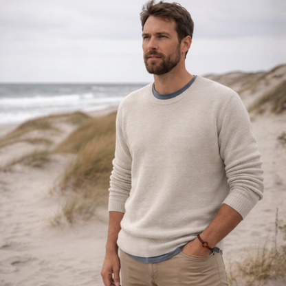 Men’s Leather Bracelet with Amber