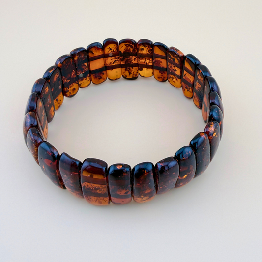 Dark cognac shimmer bracelet