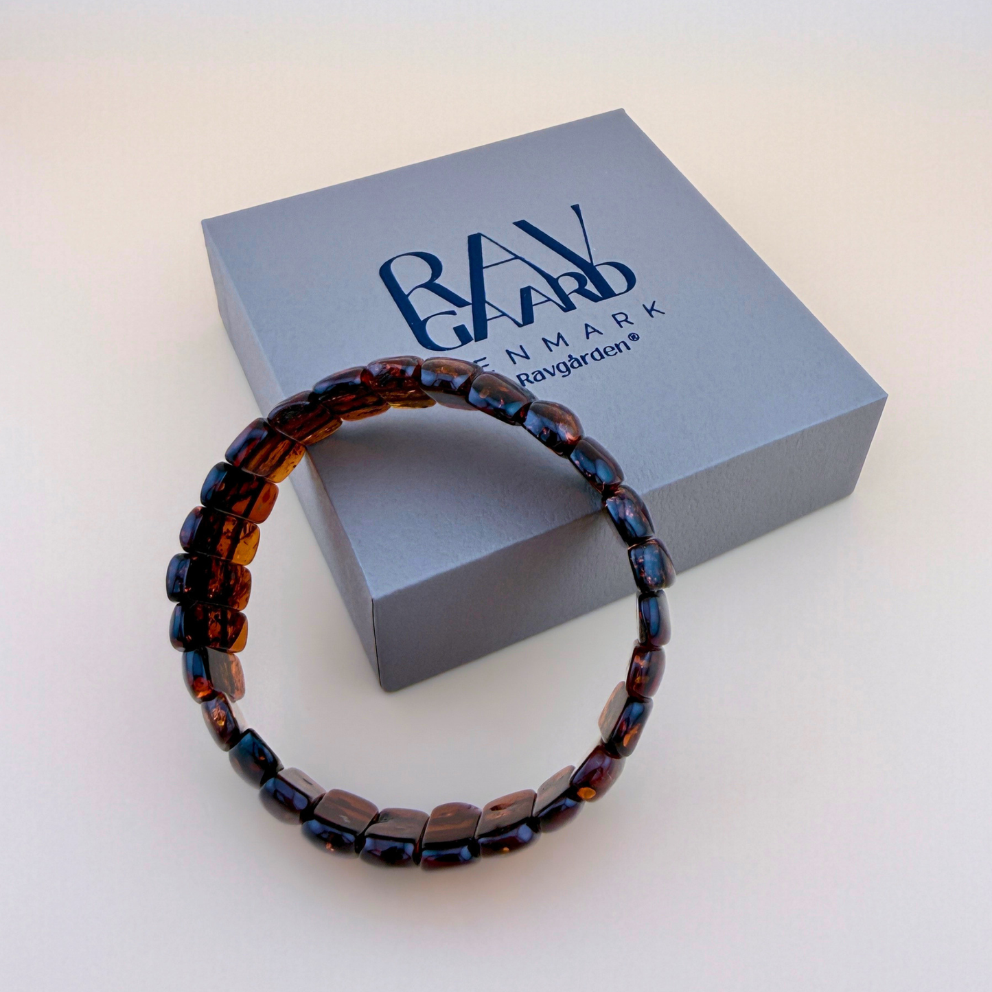 Mørk cognac shimmer armbånd