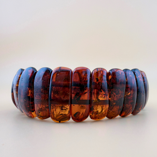 Dark cognac shimmer bracelet