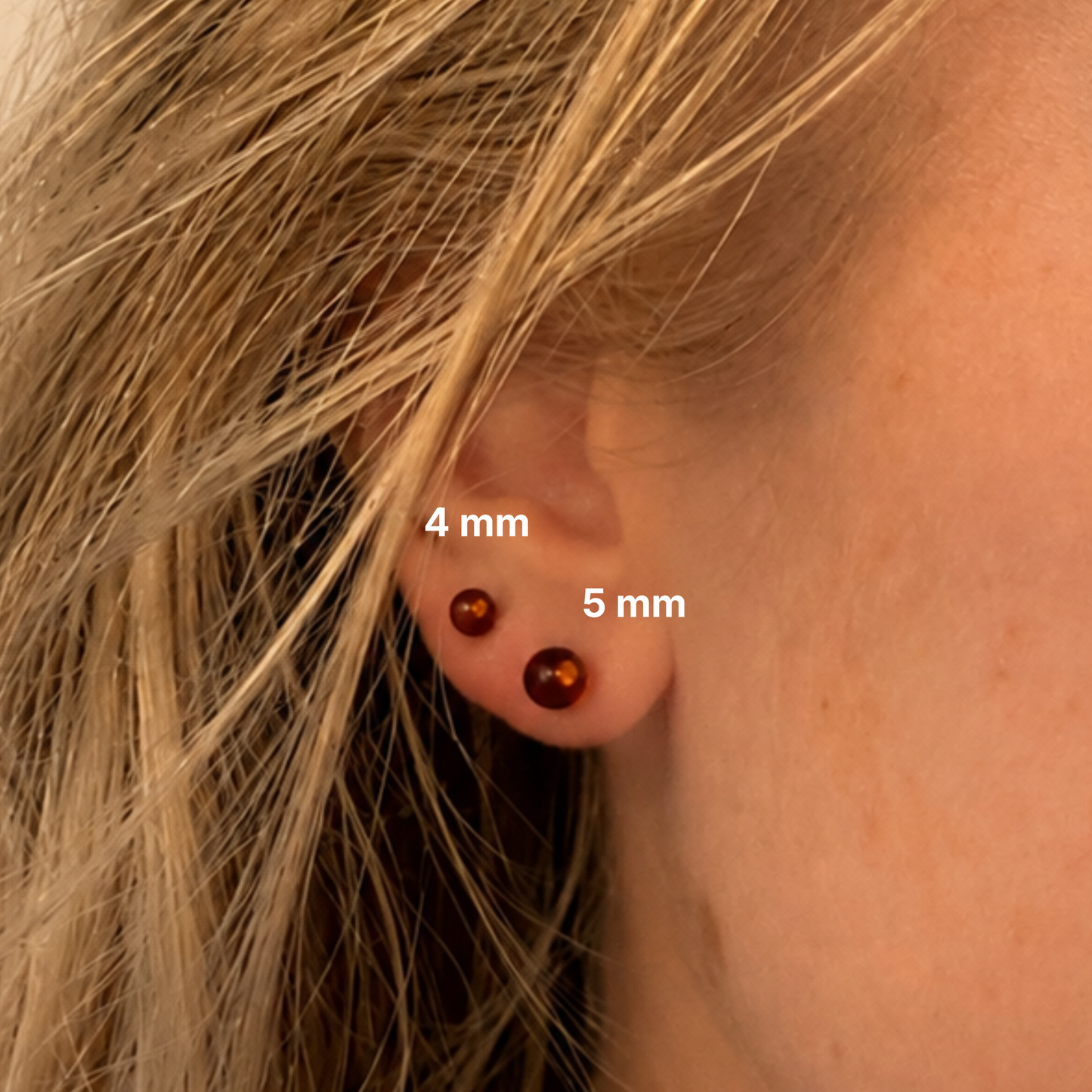 Round Earstick - cognac