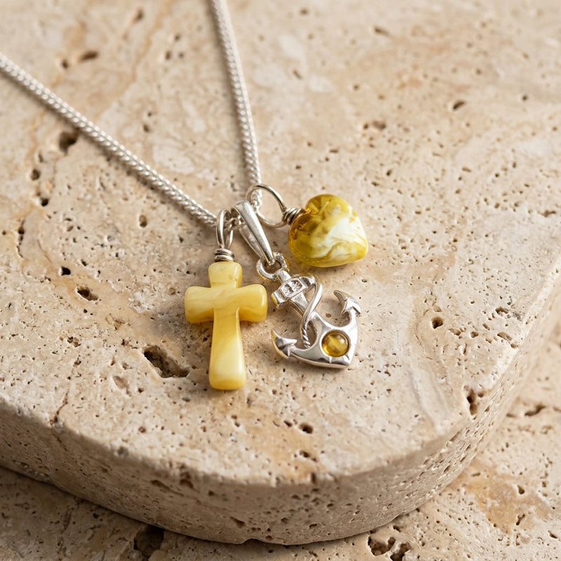 Faith, Hope & Love pendant with chain