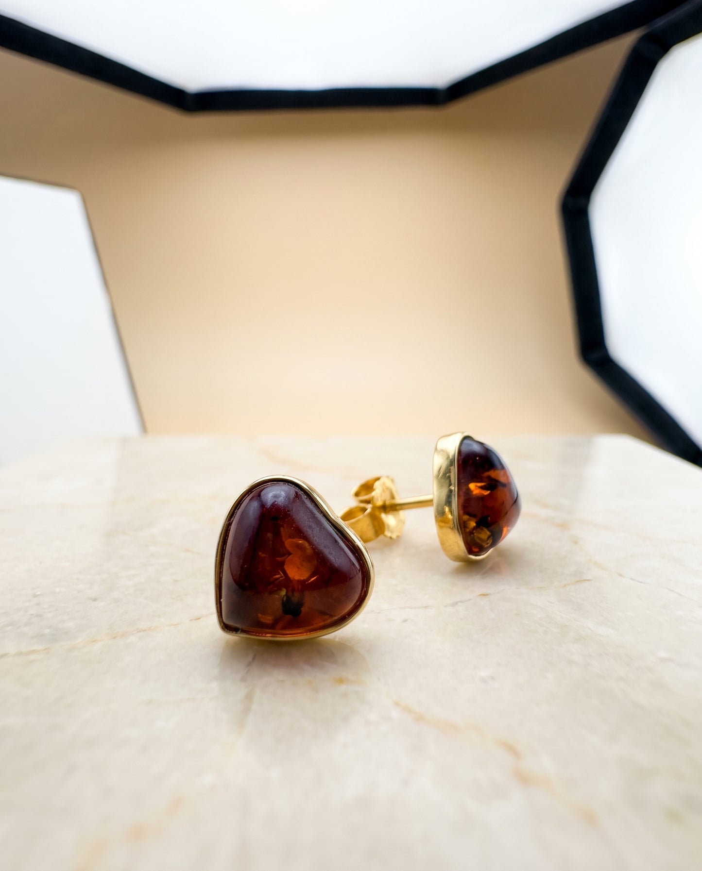 Goldene Herzohrstecker