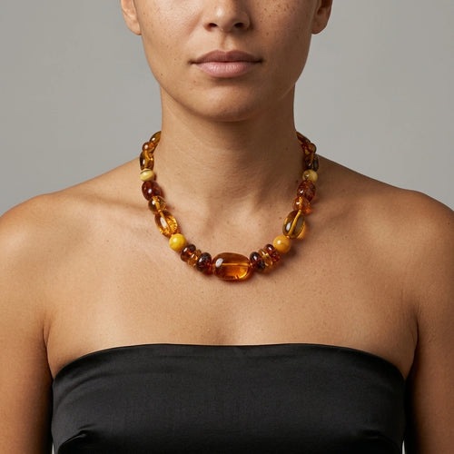 Polished Amber Necklace, pure amber