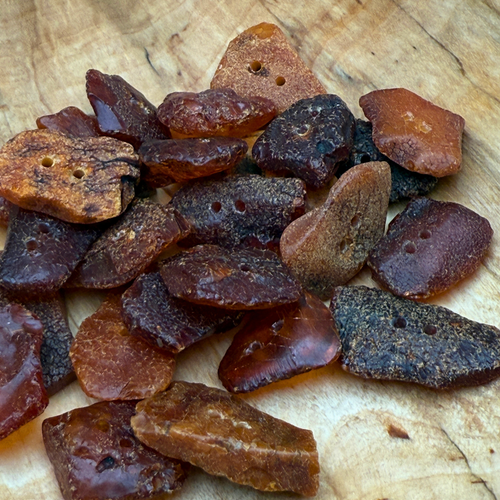 Raw Amber Buttons