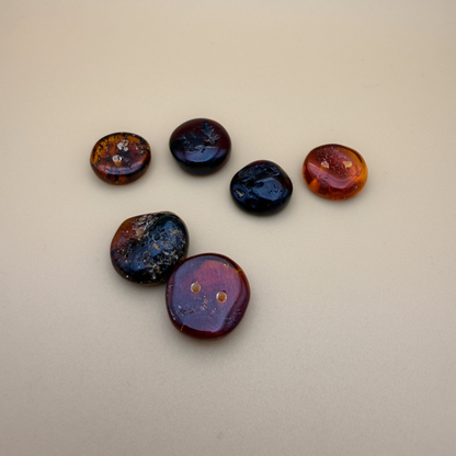 Organic Round Amber Buttons – 2-Hole