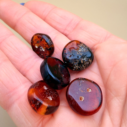 Organic Round Amber Buttons – 2-Hole