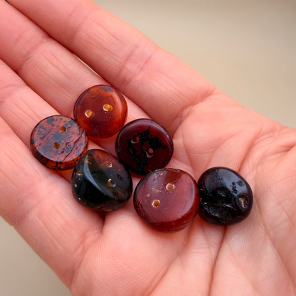 Organic Round Amber Buttons – 2-Hole