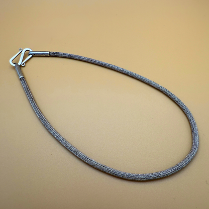Doppelt gestrickte Silberkette – NEUE Version