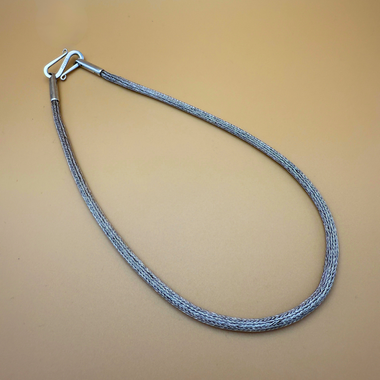 Doppelt gestrickte Silberkette – NEUE Version