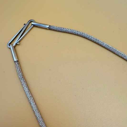 Doppelt gestrickte Silberkette – 64 cm