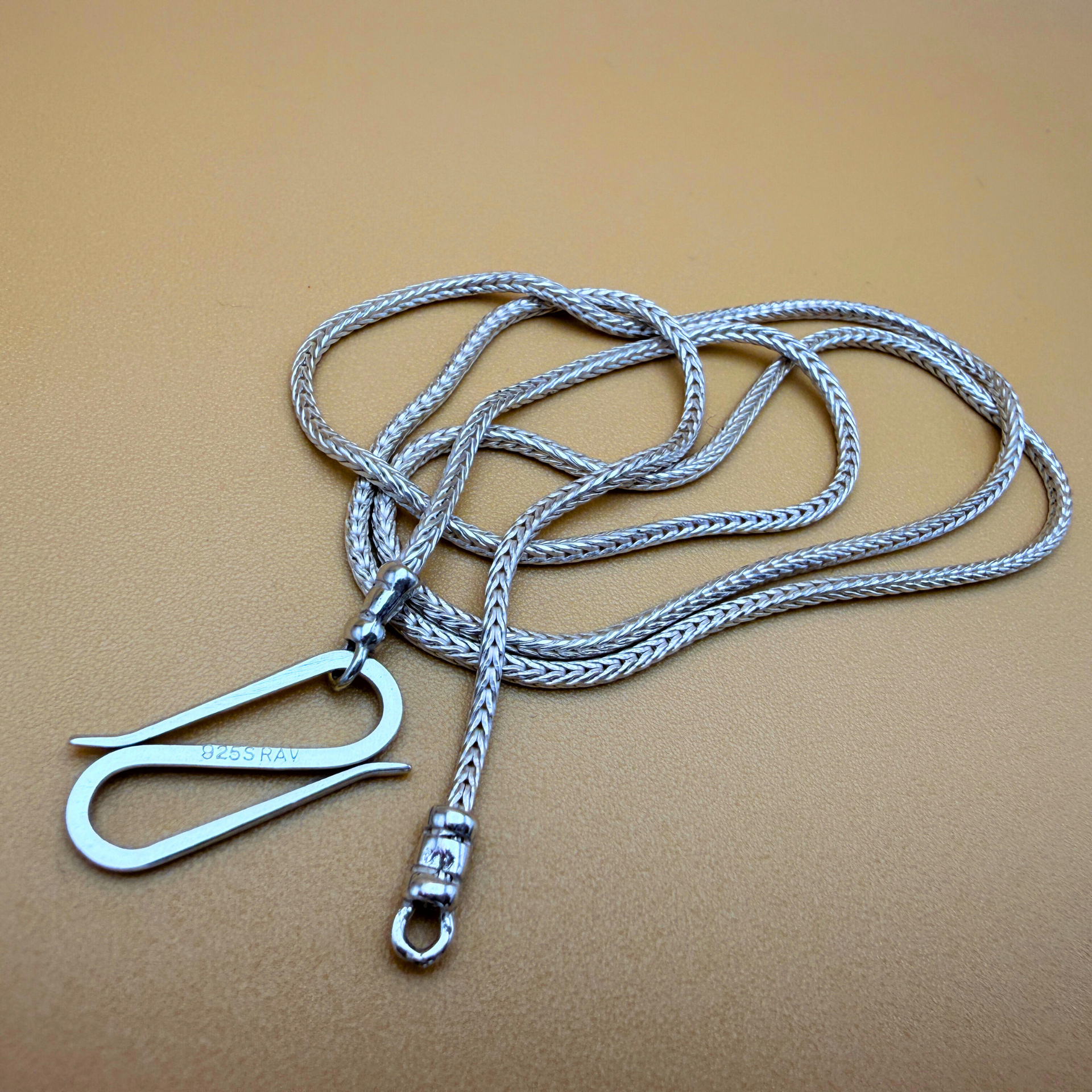Sterling silver fox chain 1.6 mm with handmade S-clasp | Ravgaard