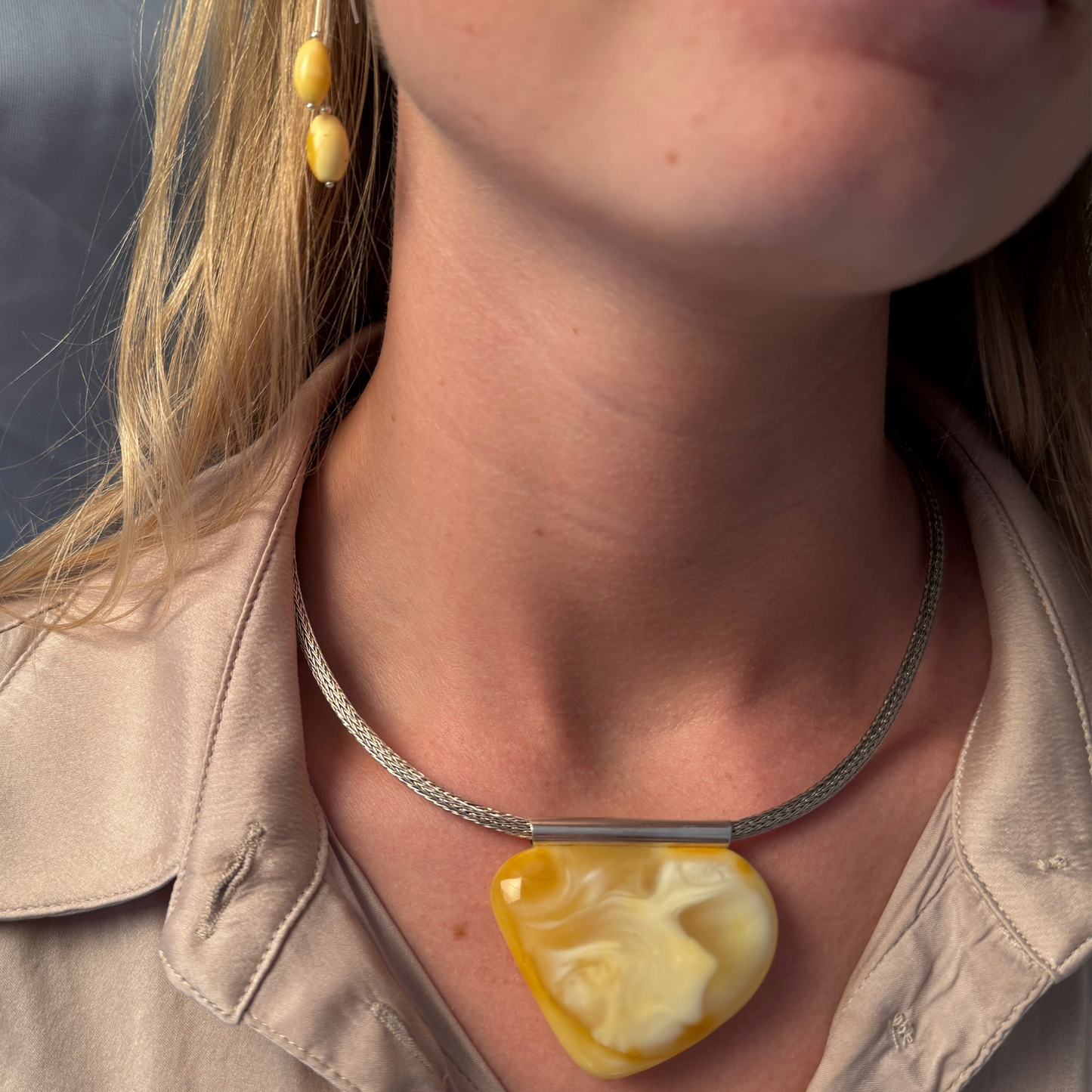 White Milky Pendant