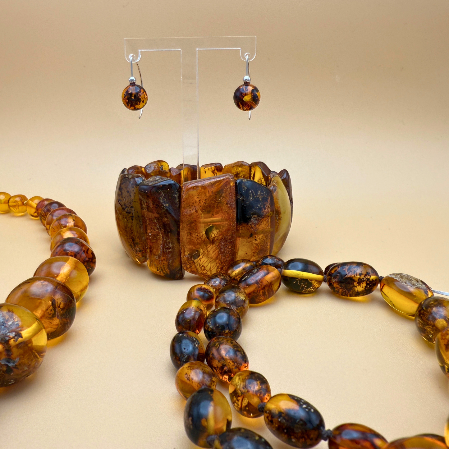 Mosslight Bernsteinkette Oval