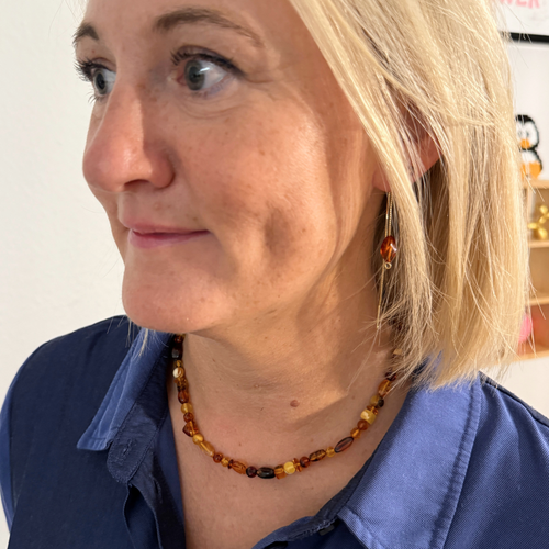 A45 Necklace Ⅰ - Pure Amber w. S-hook