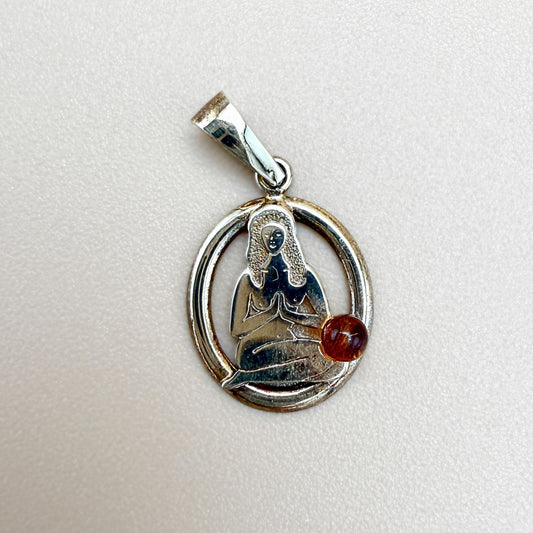 14 kt gold starsign Virgo pendant