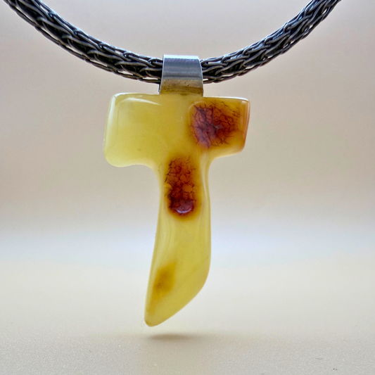 Tau cross with sterling silver tube