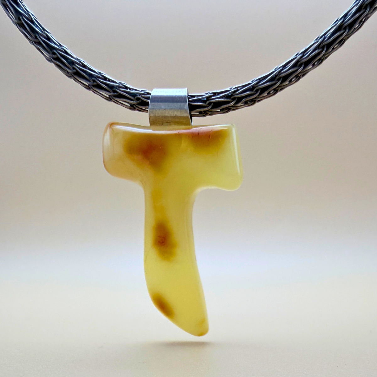 Tau cross with sterling silver tube