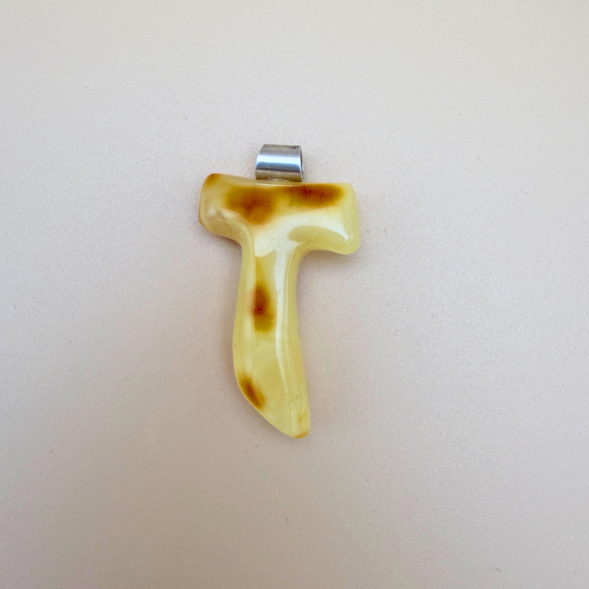 Tau cross with sterling silver tube