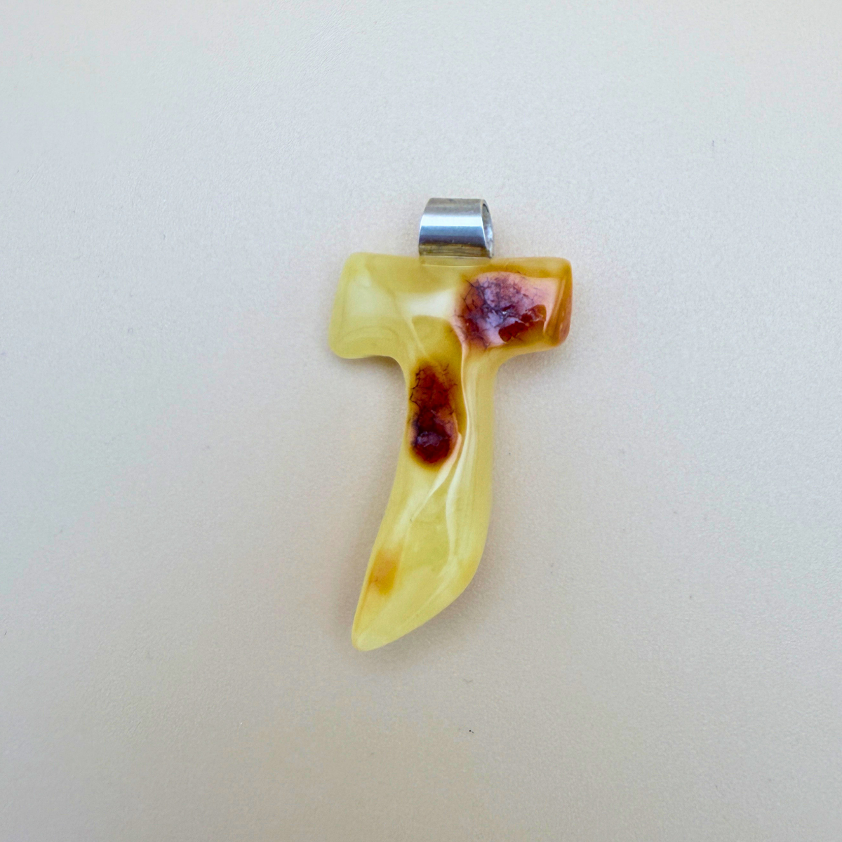 Tau cross with sterling silver tube