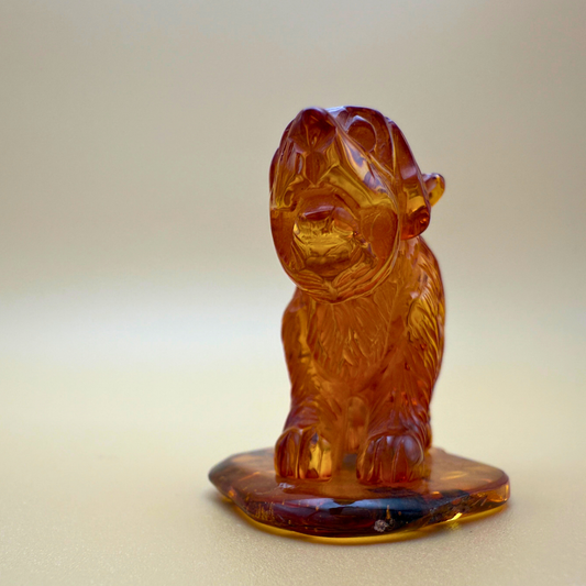 Amber Dog Figure