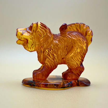 Amber Dog Figure