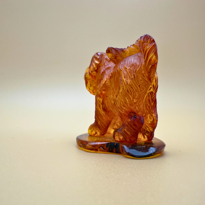 Amber Dog Figure