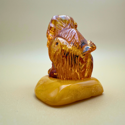 Rollo - hundefigur af rav