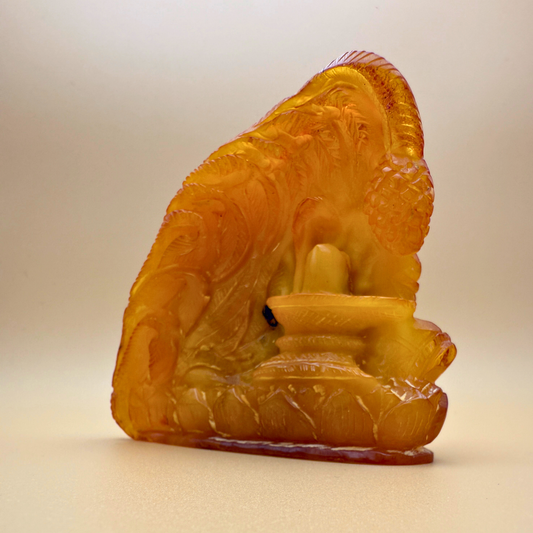 Ganesha - Bernstein-Elefantenfigur