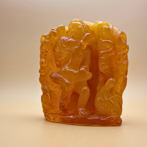 Radha and Krishna - Amber Figure