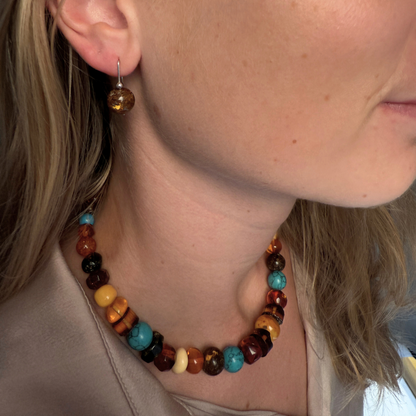 NO. 1. Rund perle - mosgrøn