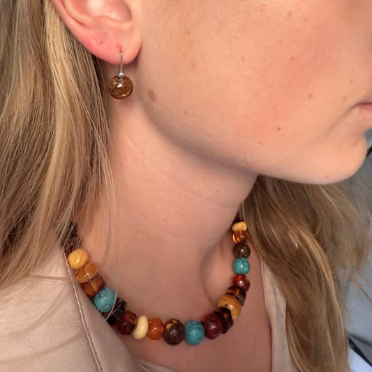 NO 1. Round bead - moss green