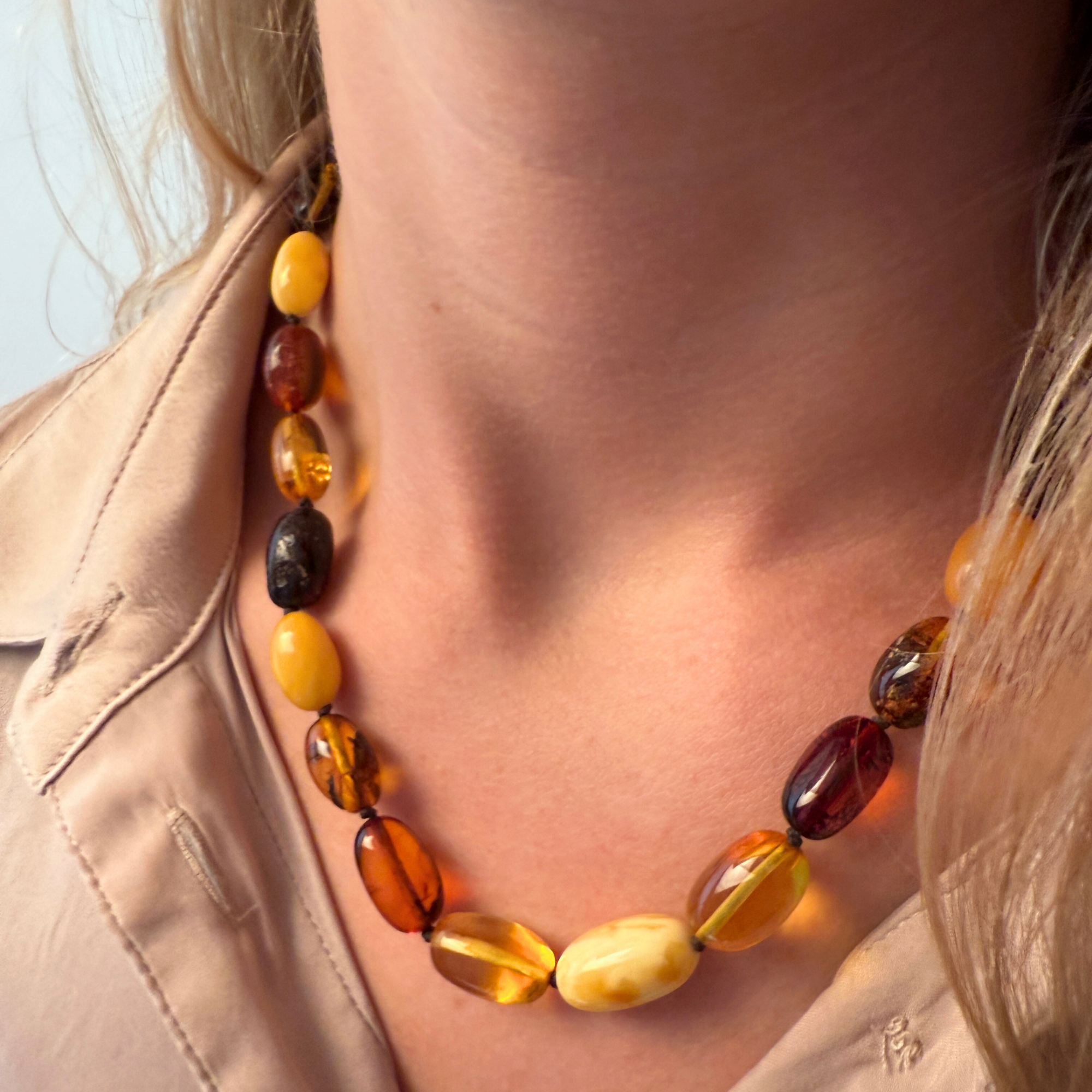 Olive Amber necklace