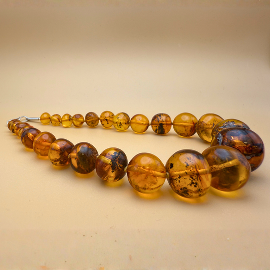 Mosslight Amber necklace - Unique