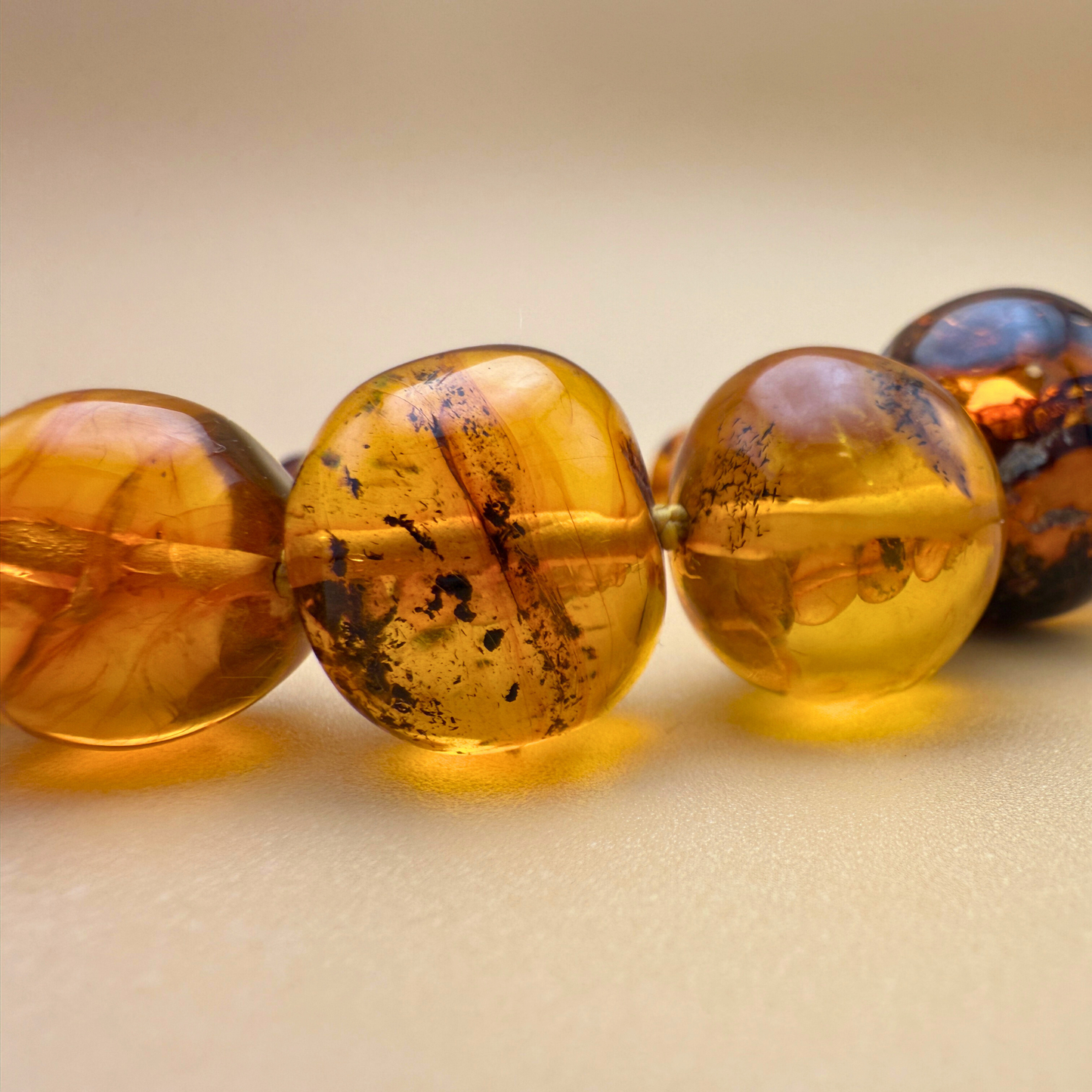 Unique citrus Amber necklace