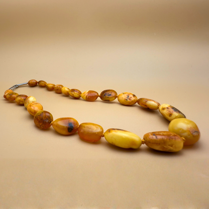 Softglow Bernsteinkette – milky polished