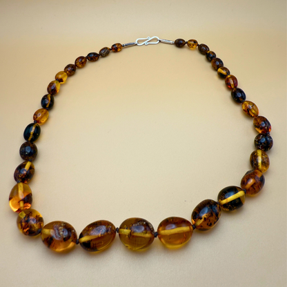 Mosslight Bernsteinkette Oval