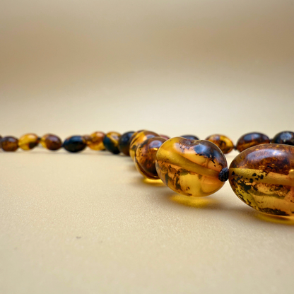 Mosslight Bernsteinkette Oval