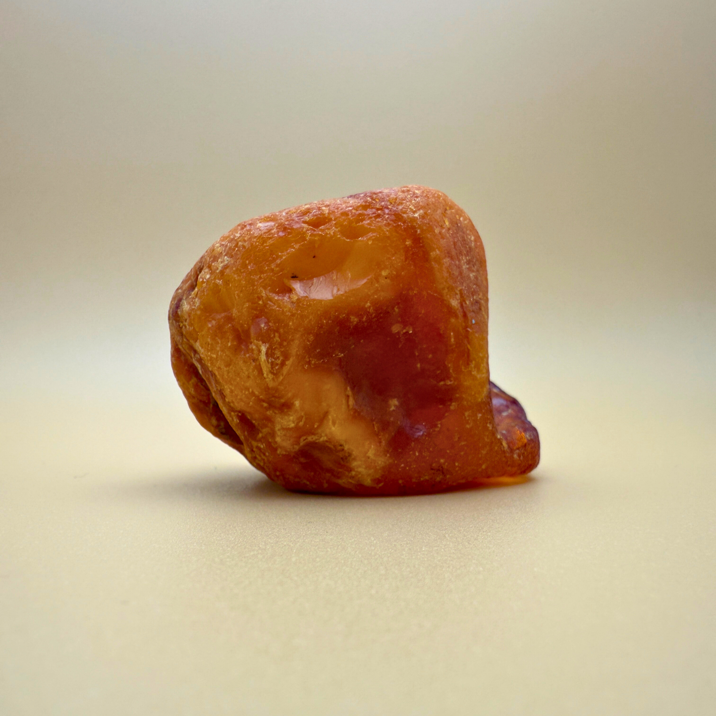 Organic Raw Amber with Milky Clouds