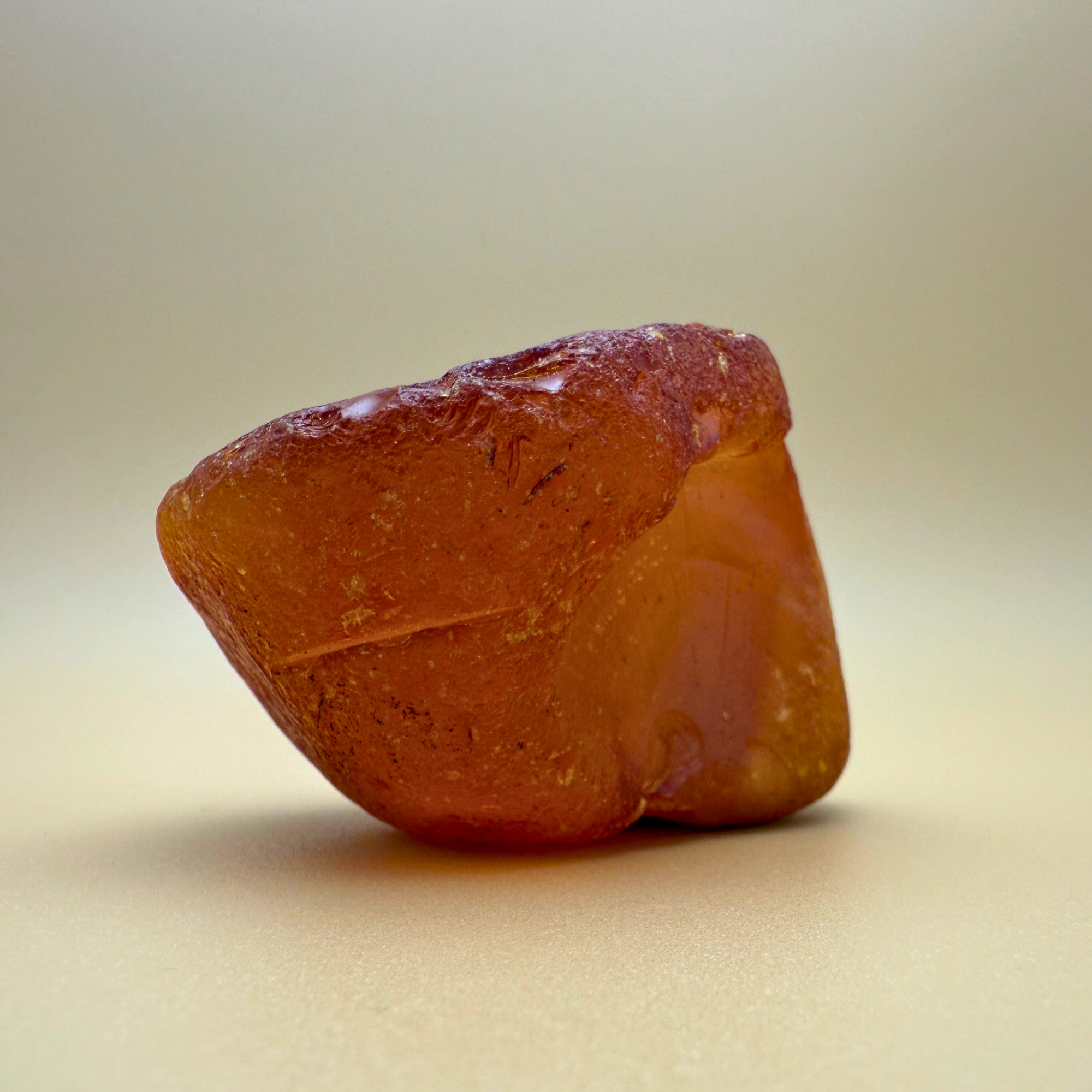 Organic Raw Amber with Milky Clouds