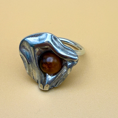 Wave Ring – No. 2 – Cloudy cognac