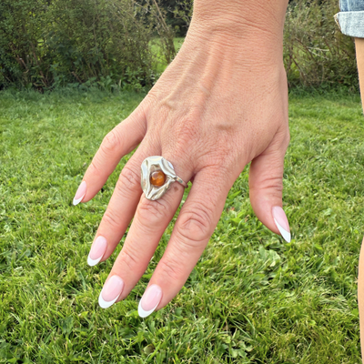 Wave Ring – Nr. 2 – Uklar cognac
