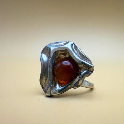 Wave Ring – No. 2 – Light cognac