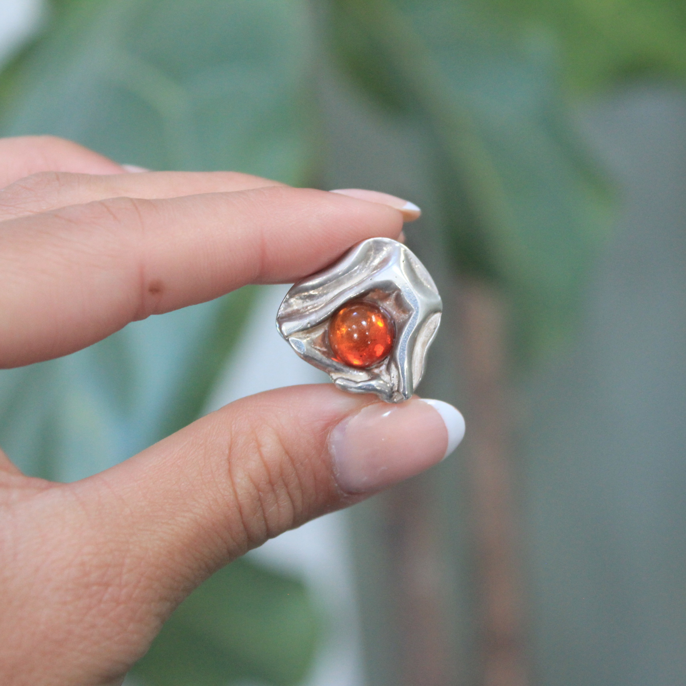 Wave Ring – Nr. 2 – Lys cognac