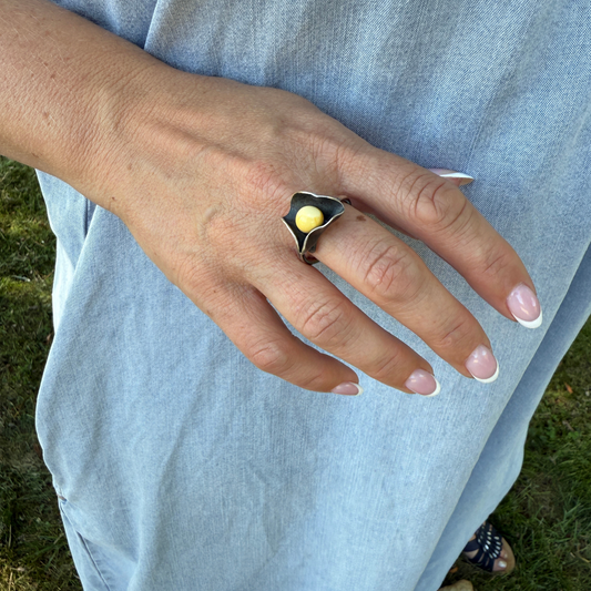 Østers Ring – Milchig-weißer Bernstein