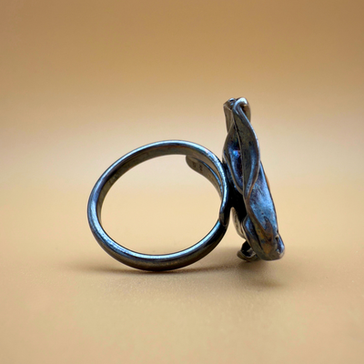 Wave Ring – No. 1 – Milky Amber